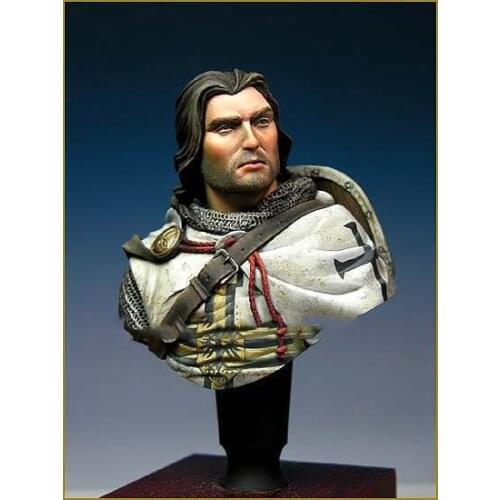 Assembly Scale 1/10 Knights Templar bust figure Resin Model Unpainted