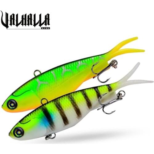 VALHALLA 1 Pcs Silicone VIB JIG Hook Whopper Soft 9.5cm/11.5cm Bait Fishing Lure 3D Eyes Artificial Bait With Treble Hook 2019