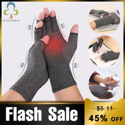 WorthWhile 1 Pair Compression Arthritis Gloves Wrist Support Cotton Joint Pain Relief Hand Brace Women Men Therapy Wristband GYH