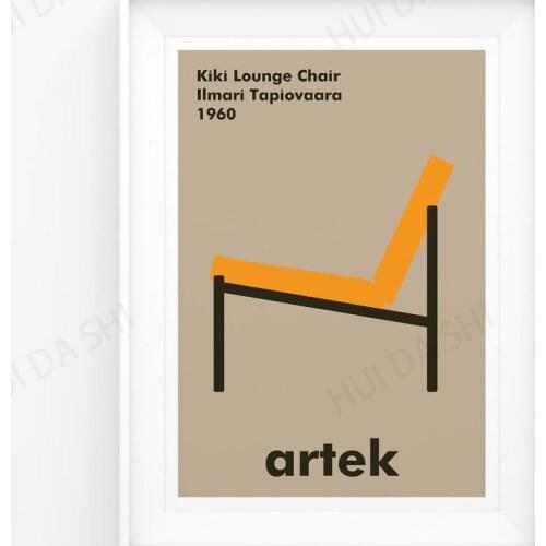 Bauhaus style Kiki lounge chair poster canvas print