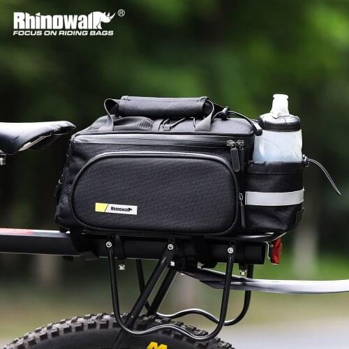 Rhinowalk Bicycle Carrier Bag Rack Bag MTB Bike Trunk Pannier Cycling Multifunctional Big Capacity Travel Bag With Rain Cover