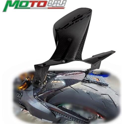 Carbon Fiber Motorcycle Rear Hugger Rear Fender 100% Carbon Twill Weave For Ducati Panigale V4 / V4S 2018 2019