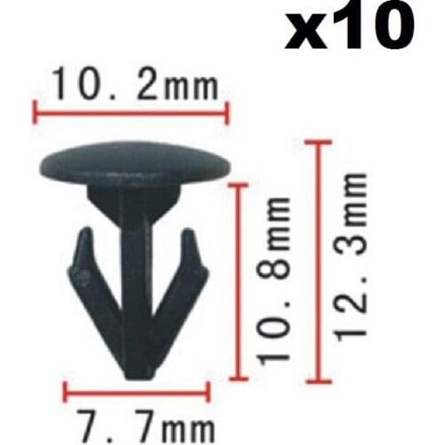 10pcs OEM For Honda Fastener Rivet Hood Trunk Moulding Retainer Clip / Hood Seal Strip Buckle