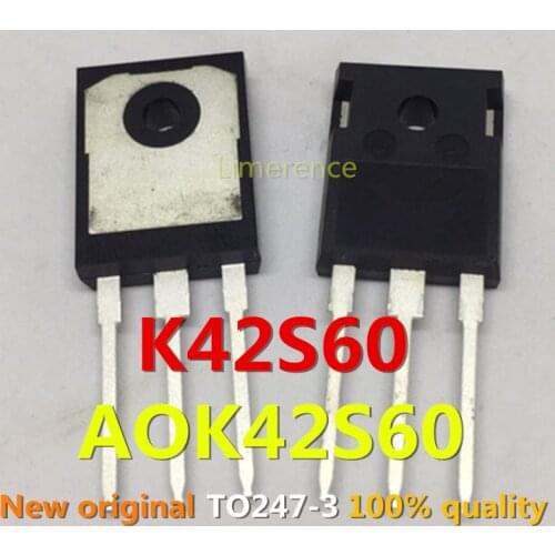 100% nuevo 50 unids/lote original MOSFET AOK42S60 K42S60 39A 600V TO-247 Transistor