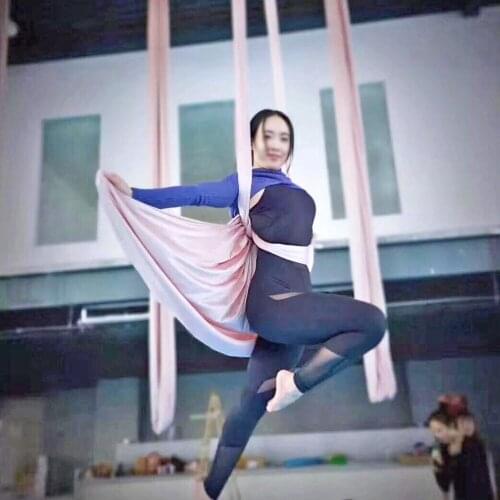 15Yards/13.7m Fly Premium Aerial Silks for home Yoga Ombre Sling Extension Straps Antigravity Aerial Yoga Swing