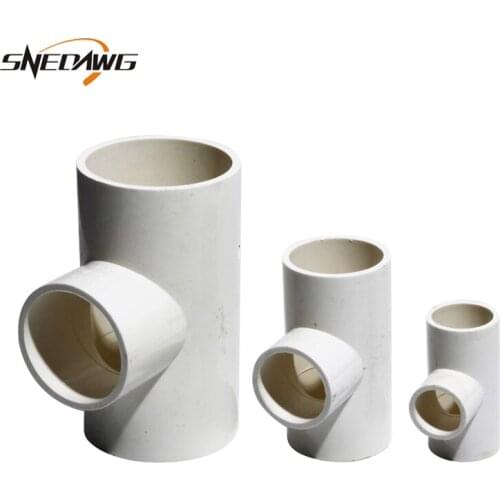 Tee Pipe Fittings Water Reduing UPVC Pipe Joint 25-20mm 32-20mm 40-32mm Water Pipe Supply Connectors DIY PVC-U Joint Fitting