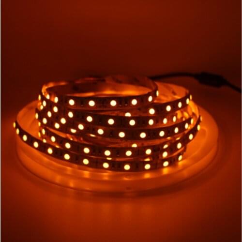 Black pcb Orange 600 nm True Orange led strip light 5050 SMD Flexible led tape rope lights 12V non-waterproof/waterproof 12V