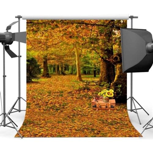 Mehofoto Autumn Forest Background for Photographers Maple Leaf Photo Backdrop for Photography Studio S-735