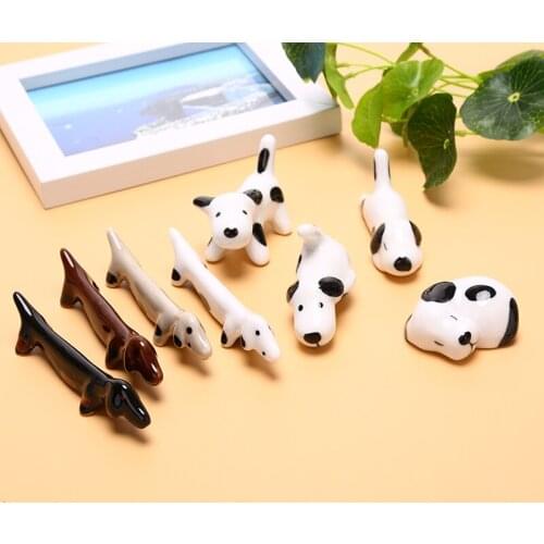 Cute Retro Ceramic Dachshund Dog Tableware Frame Dining Table Decoration