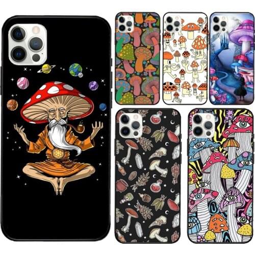 Magic Mushrooms Soft Cover For iPhone 12 11 Pro Max X XR XS Max 5S SE 2020 8 7 Plus 12 Mini Phone Case