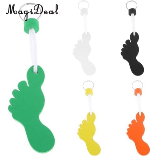 Foot Shaped Foam Safety Floating Keyring Key Float for Marine Boating Yachting Sailing Surf Swim Kayak Beach - Choose Colors