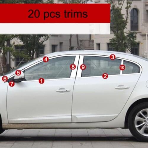 Stainless steel car window trims for renault fluence 2010 2011 2012 2013 2014 2015 2016 2017 2018 Samsung SM3