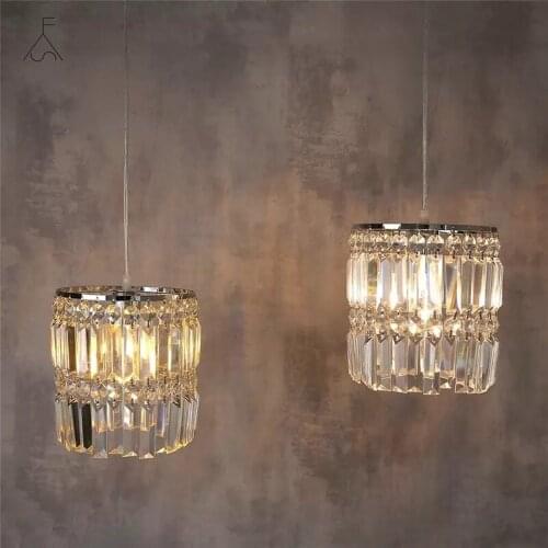 American-Style Luxury Crystal Restaurant Pendant Lights Modern Minimalist Creative Dining Room Kitchen Hanging Lights Fixtures