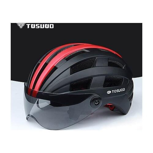 TOSUOD Cycling helmet integrated men and women mountain road bike helmet ultra light helmet riding equipment helmet