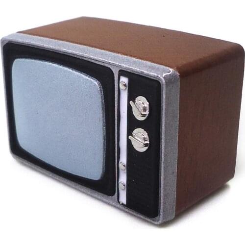 Resin Retro TV Model Miniature 1/12 Doll House Appliances Living Room Decoration Doll House TV home decor home decoration Model