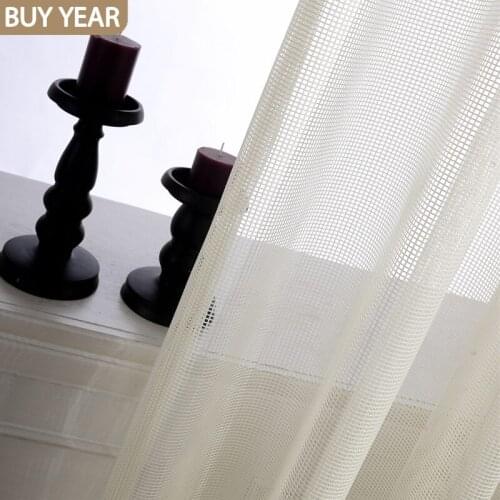 Modern Curtains for Living Dining Room Bedrooms Simple European Style Curtains Solid Color Window Screen Modern Tulles Curtains