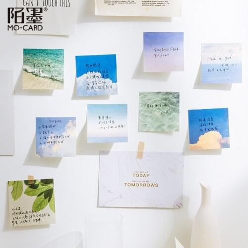 30 Sheets Moon Cloud Painting Memo Pad Stickers Decal Sticky Notes Scrapbooking Diy Kawaii Notepad Diary Planner School