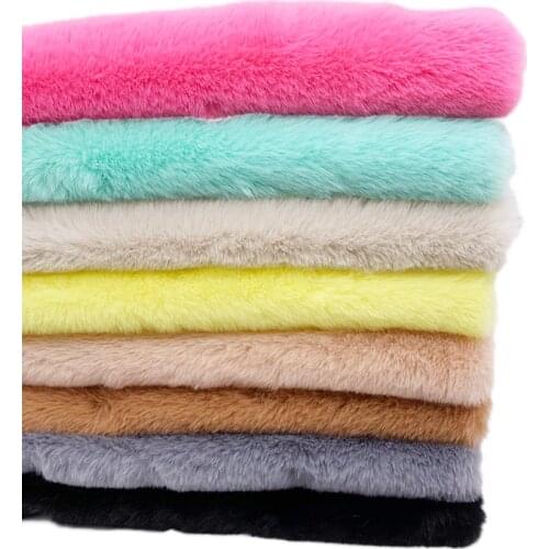 50x50cm/80x100cm Plush Fabric Imitation Rabbit Fur Fabric Pillow Toy Doll Blanket Cushion Handmade DIY Fabric