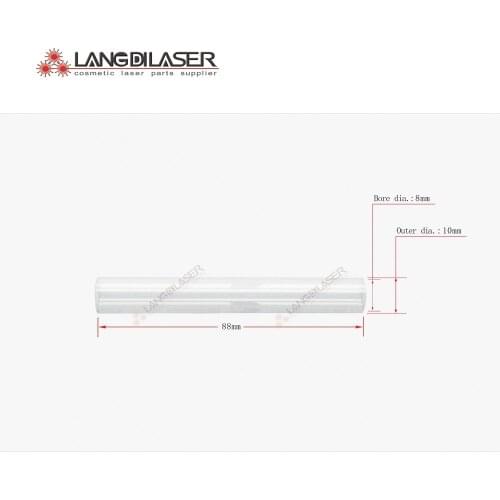 PL Lamp flow tube , size : 88*10*8mm , lamp flow tube , pump laser flow tube , lamp glass tube