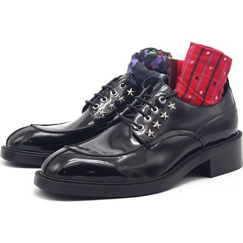 Fashion Classics Derby Shoes Genuine leather increase Formal wedding Shoes Oxford Dress shoes handmade Lace up men shoes