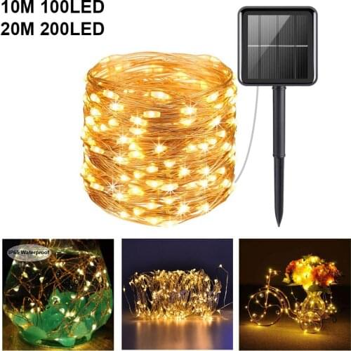 Solar LED outdoor lamp, festival, Christmas, festival, garden decoration lamp, waterproof lamp, 10m, 20m
