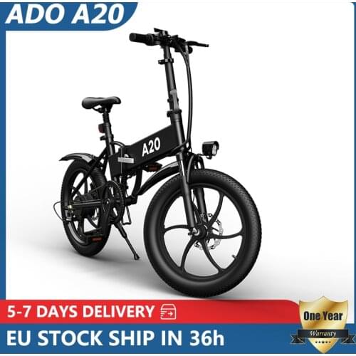 ADO A20 Electric Bike 20Inche Floding Electric Bicycle 36V10.4AH 7Speed Ebike Men Women City BIke 350W Mountain Bike