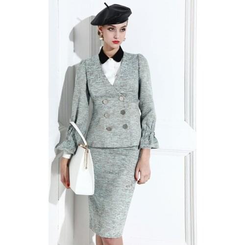 High End Celebrity Xiaoxiangfeng Fashion Professional Suit Two Piece Mature WomenS 2021 Spring And Autumn Dress
