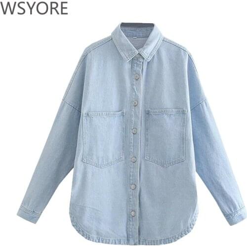 Женские джинсовые рубашки WSYORE China At AliExpress