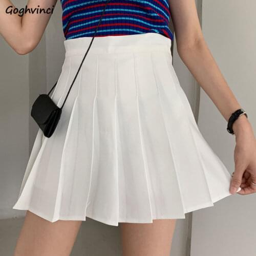 Skirts Women Preppy Style High Waist Chic Harajuku Japanese School Fashion Ladies Girls Kawaii A-line Mini Casual Popular Faldas
