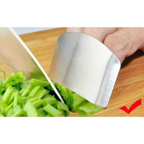 Portable 1 Pcs Stainless Steel Finger Guard Finger Hand Cut Hand Protector Knife Cut Finger Protection Tool Kitchen Knives