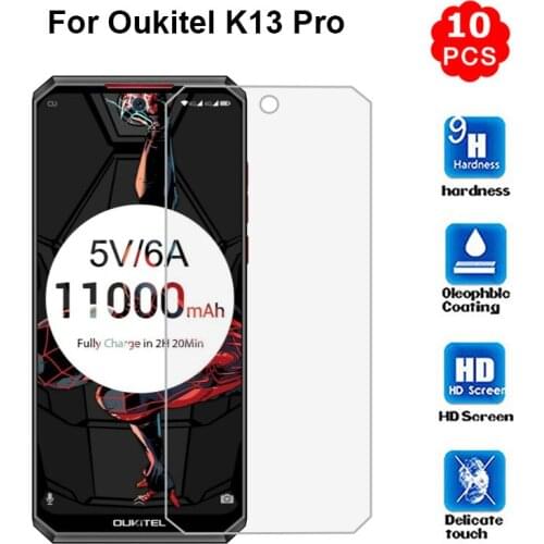 10Pcs For Oukitel K13 Pro Tempered Glass Screen Protector Ultra-thin Protective Mobile Phone Film on Oukitel K13 Pro Glass Cover