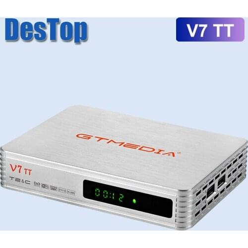 1PC 2020 NEW TV Box GTMEDIA V7 TT(TT PROs Next Generation) Support H.265 HEVC 10bit 4G Dongle