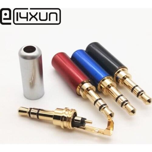 10Pcs 3.5 mm Male RCA Plug Audio Jack 3 Pole Gold Plated Earphone Adapter for DIY Stereo Headset or Used for Repair Earphone