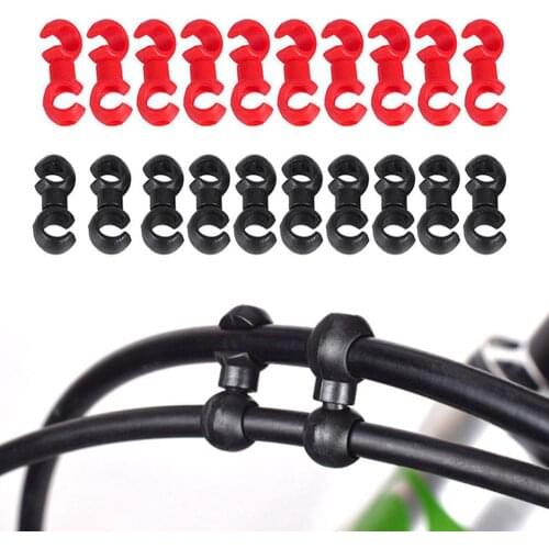 10pcs Bicycle MTB Brake Cable S Style Clips Buckle Hose Guide Bike Cross Line Clip