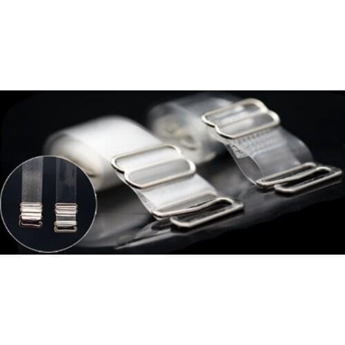 3Pairs=6Pcs Metal Buckle Bra Straps Belt Womens Elastic Bra Transparent Silicone Adjustable Womens Intimates Accessoires