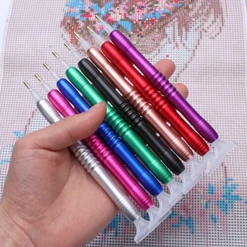 7pcs/set 5D Diamond Painting Pen Alloy Point Drill Pens Cross Stitch Embroidery DIY Craft Nail Art Diamond Painting Accessories