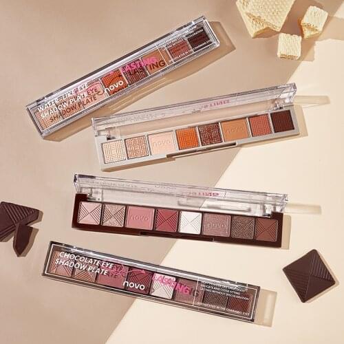 8 Color Matte Gliter Eyeshadow Pallete Colorful Waterproof Eyeshadow Makeup Pallete Lasting High Pigment Effect Eye Shadow TSLM2