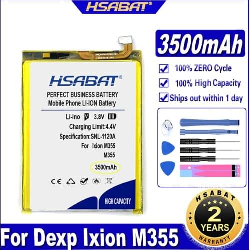 HSABAT Ixion M355 3500mAh Battery for Dexp Ixion M355 iMobile phone Batteries