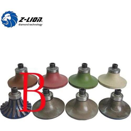 Z-LION B30 8 Pcs/set Diamond Profiling Wheel Router Bits for Edge Profiling Hand Held Granite Router Wheel