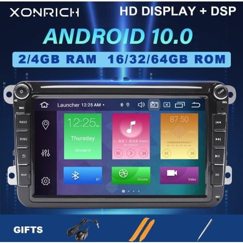 4GB 2 Din Android 10 Car radio GPS Navigation For VW Passat B6 volkswagen touran Skoda Octavia 2 seat leon 2golf 5 6 Multimedia