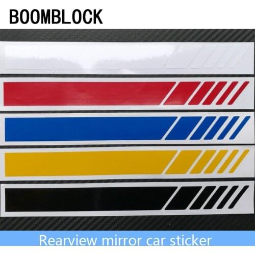 Car Styling Rearview Mirror Decoration Stickers for Abarth Fiat 500 BMW E60 E36 E34 Mercedes Benz W204 Volvo XC90 V70