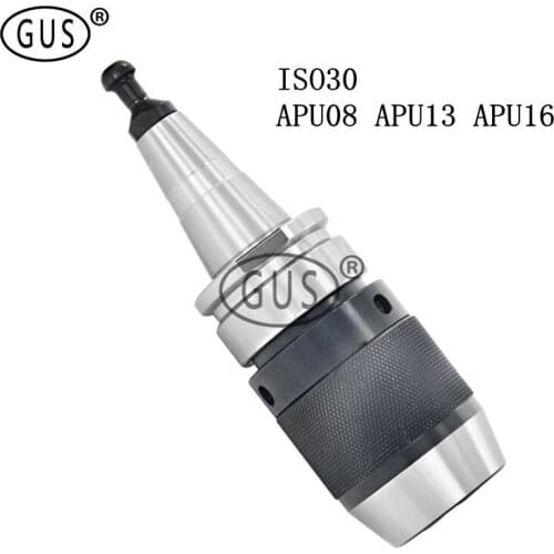 Free shipping ISO APU CNC CNC tool holder ISO30 APU08 APU13 APU16 integrated self-tightening drill chuck quick replacement chuck