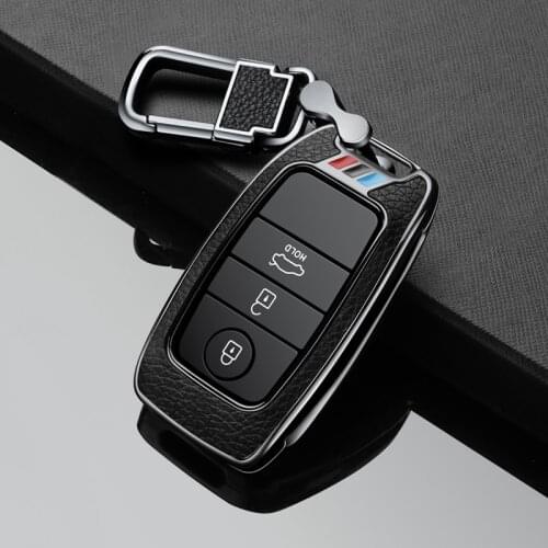 Genuine leather paste zinc alloy car key case cover For Kia KX3 KX5 K3S RIO Ceed Cerato Optima K5 Sportage Sorento Car Styling