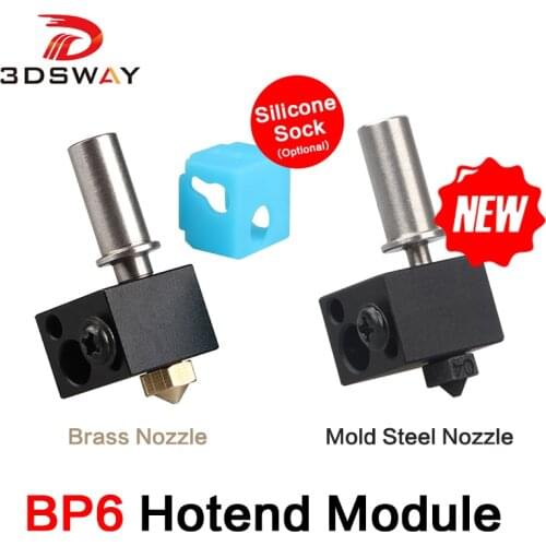 3DSWAY 3D Printer Parts BP6 Hotend Module J-head V6 Low/High Temperature Heatbreak Throat Heating Block Nozzle Kit 0.4/1.75