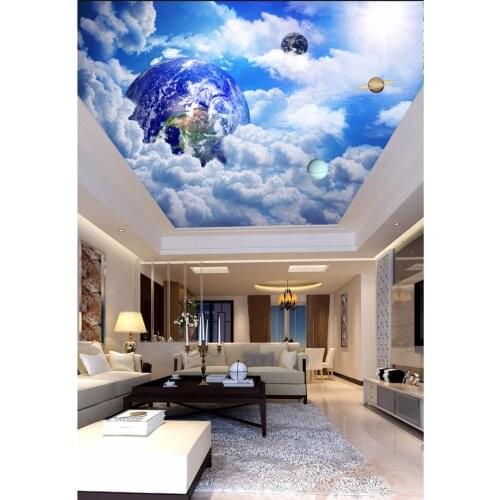 Customize any size wallpaper fresco photos fantasy universe sky ceiling fresco colorful Galaxy room ceiling painting