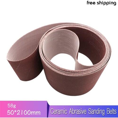 1 PCS 50*2100MM Ceramic Abrasive Sanding Belts Sandpaper for Polishing Grinding Abrasive Tools