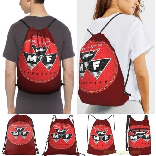 Massey Ferguson Tractors And Equipment Usa Men Outdoor Travel Gym Bag Waterproof Drawstring Backpack Women Fitness Sackpack Bag