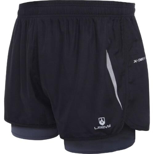2 In 1 Mens Drawstring Running Shorts Solid Color Quick Dry Fintness Basketball Sports Shorts With 1 Pocket