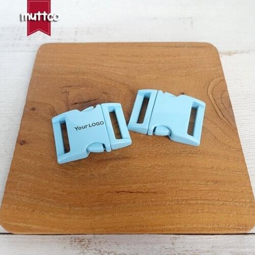 We provide laser engraving service customize LOGO metal buckle quick side release buckle for garment bag dog accessories 20mm