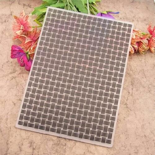 12.7x17.8cm stripe Embossing folders Plastic bump Scrapbooking DIY Template Fondant indentation Cake Photo Album Card Make